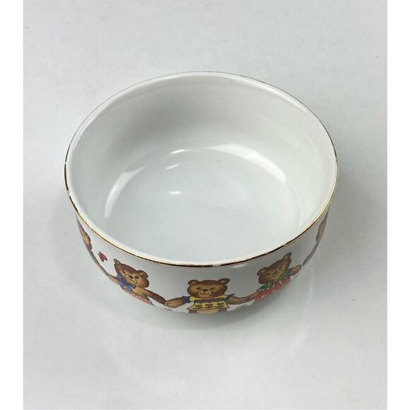 Vintage Bear Friends Action Industries Japan Child Toddler 3 Piece Dining Set DR - Picture 6 of 11